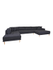 ebuy24 U-Sofa Lido Grau 370 x 220 cm