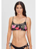 LASCANA Bustier-Bikini-Top in schwarz-pink-bedruckt