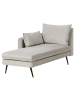 Beliani Chaiselongue YERRES in Grau/Schwarz - (W) 168 x (H) 79 x (L) 87 cm