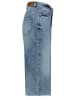 Sublevel Jeans Mindi Rock mit Fransensaum und Schlitz in Blau