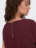 ONLY Einfarbige Kurzarm Bluse T-Shirt Oberteil ONLVIC in Weinrot