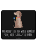 Mr. & Mrs. Panda Mouse Pad Hund Blume mit Spruch in Schwarz
