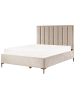 Beliani Doppelbett SEZANNE in Beige/Grau/Schwarz - (W) 170 x (H) 142 x (L) 215 cm