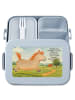 Mr. & Mrs. Panda MEPAL Bentobox Pferd Springen Design mit Spruch in Blau Pastell