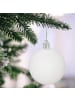 relaxdays 101-tlg. Weihnachtskugeln Set in Weiß