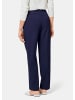 GOLDNER Kurzgröße:  Hose mit Gürtelschlaufen, pflegeleicht in marine