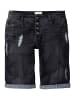 sheego Jeans-Bermudas in blue black Denim