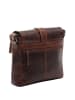 SID & VAIN Leder-Messenger Laptoptasche GRAHAM in braun