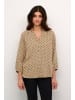 Kaffe Langarm-Bluse KAmilia Regular fit in Chinchilla/Black Dot Print