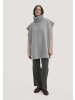 Hessnatur Strick Poncho Pullover in hellgrau