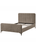 Beliani Doppelbett LUNAN in Beige/Schwarz - (W) 127 x (H) 101 x (L) 215 cm