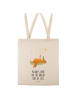 Mr. & Mrs. Panda Tote Bag Fuchs Sterne mit Spruch in Creme