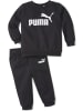 Puma Trainingsanzug "MiniCats ESS Crew Jogger FL" in Schwarz