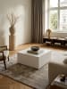 KADIMA DESIGN Couchtisch MONOBLOC 60 x 60 x 30 cm Hochglanz MDF lackiert in Weiß
