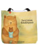 Mr. & Mrs. Panda Büchertasche Bär Baby Design mit Spruch in Weiß