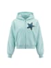 IZIA Women Hoodie in Aqua