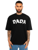 DADA Oversize T-Shirt mit Frottee-Frontlogo in Schwarz
