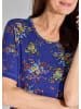 GOLDNER Shirt Shirt in royalblau / gelb / koralle / gemustert