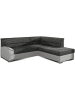 MF Design Bergamo Recamiere Rechts in Schwarz -  (L) 214 x (B) 247 x (H) 83 cm