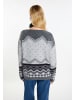 usha FESTIVAL Damen Pullover in Grau Mehrfarbig