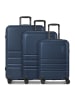 Redolz Pro ABS 4 Rollen Kofferset 3-teilig mit Dehnfalte navy
