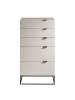Angel Cerdá Chiffonier 7019 in Grau / Schwarz – (B)60 x (H)111 x (T)45 cm