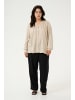 KAFFE curve Langarm-Bluse KCsida in Feather Gray / Chalk Stripe