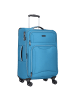 D&N Travel Line 9204 4 Rollen Trolley M 66 cm mit Dehnfalte in blau