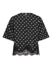 Vila Oberteil mit kurzen Ärmeln in Black
