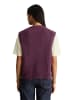 Marc O'Polo DENIM Ärmelloser Cardigan cropped in Dark Red Melange