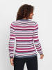 WITT WEIDEN Pullover in marine-magenta-geringelt