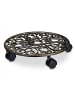 relaxdays 2 x Pflanzenroller in Bronze - (H)7,5 x Ø34 cm