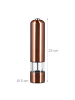 relaxdays 2 x Pfeffermühle Elektrisch in Bronze