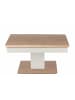 58 aufm Kessel COUCHTISCH höhenverstellbar Cin 90x44x60 Furnier Weiß/Wildeiche Bianco