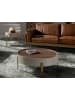 Angel Cerdá Couchtisch 2151 in Beige / Gold / Walnuss – (Ø)92 x (H)35 cm