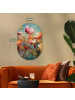 OnlyWow Ovales Wandbild Orange