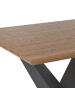 Beliani Esszimmertisch SINTRA in Braun/Schwarz - (W) 100 x (H) 75 x (L) 200 cm