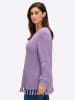 sheego V-Ausschnitt-Pullover in lavendel-meliert