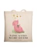 Mr. & Mrs. Panda Uni Tasche Schwein Glück mit Spruch in Creme