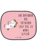 Mr. & Mrs. Panda Sonnenblende Auto Einhorn Blümchentail mit Spruch in Rot Pastell
