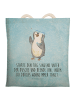 Mr. & Mrs. Panda Tote Bag Pinguin Duschen mit Spruch in Eisblau