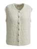 Smith&Soul Bouclé Knit Vest with Buttons in Cream White