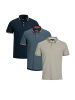 Jack & Jones Poloshirt Paulos - Slim Fit in Dunkeblau / blau / beige