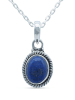 mantraroma 925er Silber - Ketten (L) 21 x (B) 24 mm mit Lapis Lazuli