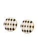 gaya Women Earrings in Gold Black White