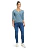 BETTY & CO Rundkragen Langarmshirt für Damen in blau
