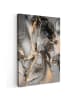 MuchoWow Leinwand bilder Abstrakte Kunst gold grau (BxH)