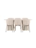 ebuy24 Essgruppe Narvik (7-teilig) Beige 100 x 200 cm