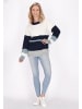 usha BLUE LABEL Damen Pullover in Marine Mehrfarbig