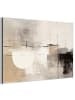 OnlyWow Metallbild Abstrakte Kunst weiß schwarz